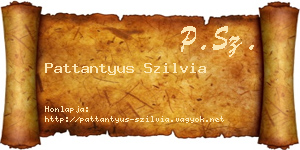 Pattantyus Szilvia névjegykártya